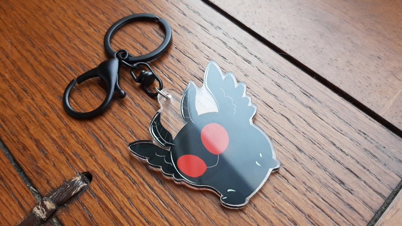 Mothman Keychains | Acrylic 2.5 inch lobster clasp and keyring