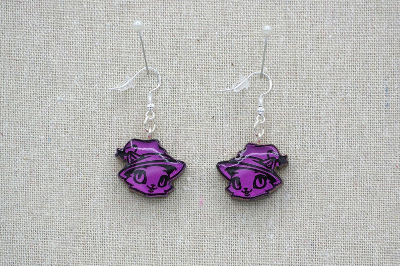 Small Witch Kitty Earrings